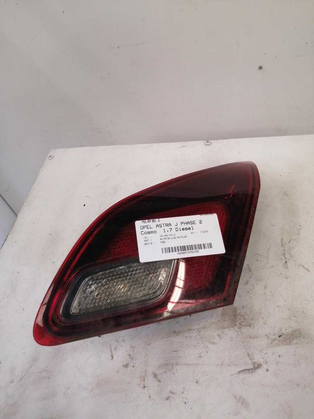 Feu arriere secondaire droit (feux) OPEL ASTRA J PHASE 2 Diesel - 1
