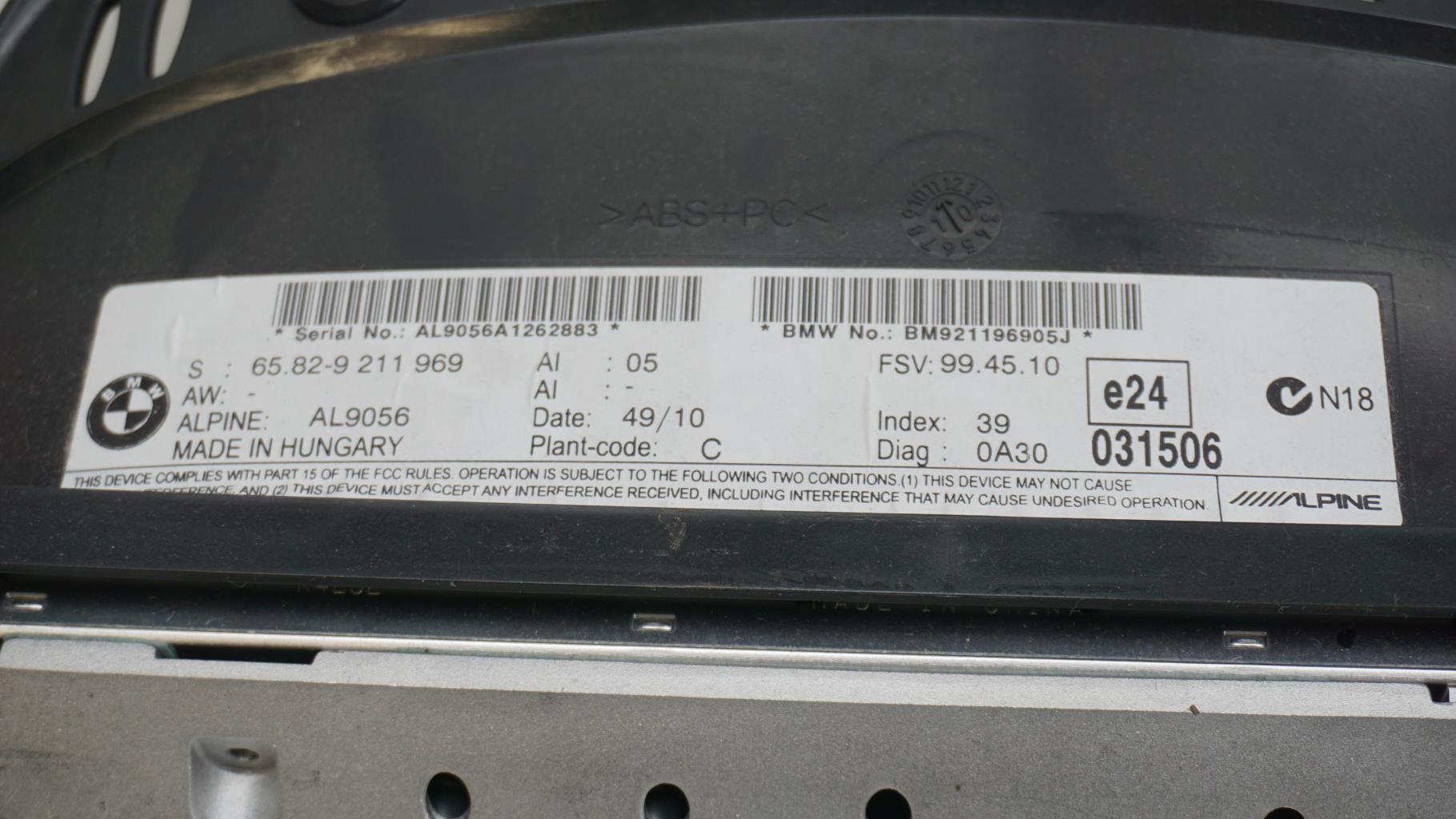 Ecran GPS BMW SERIE 3 E90 PHASE 2 Diesel - 1