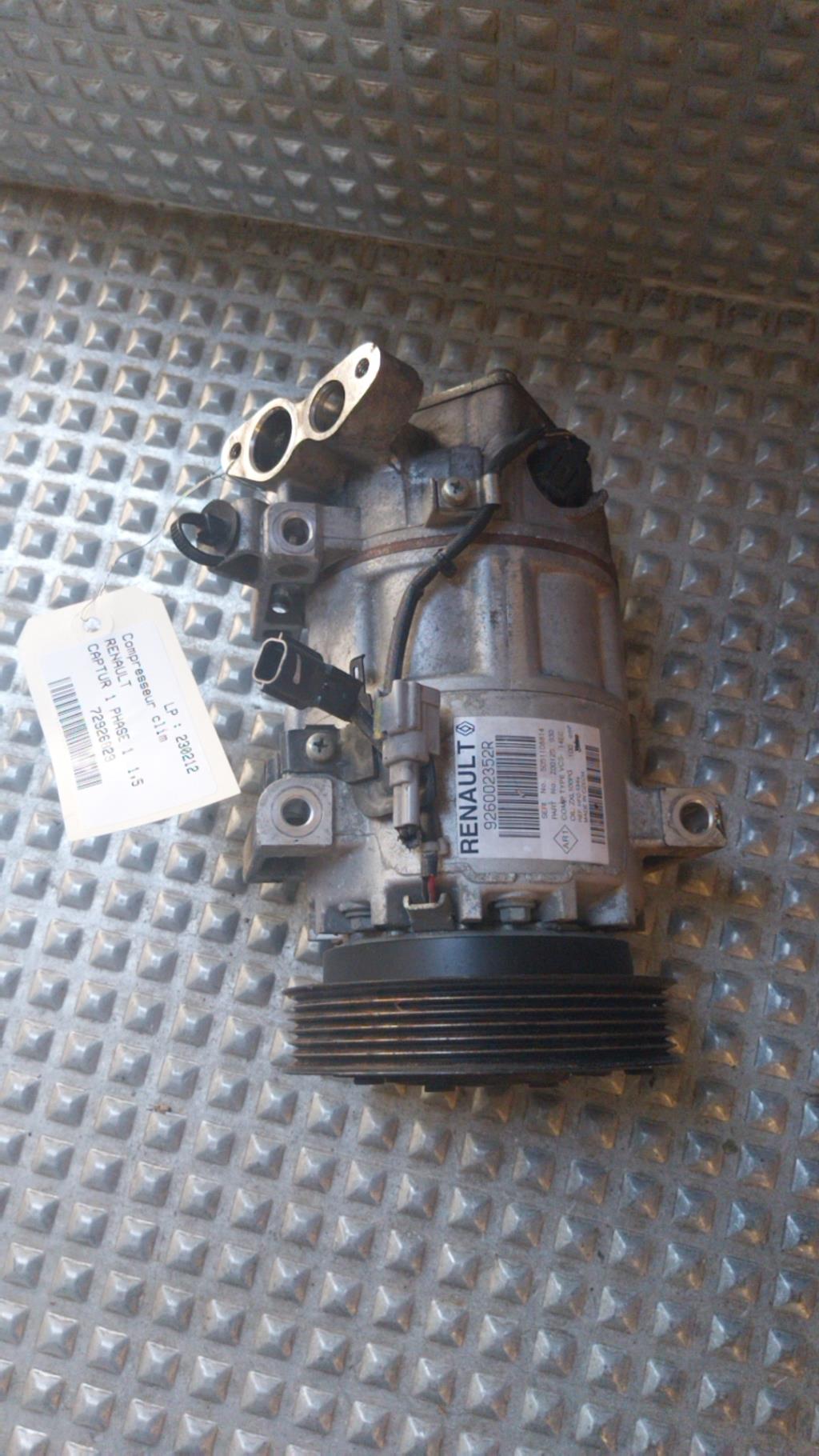 Compresseur clim RENAULT CAPTUR 1 PHASE 1  - 1