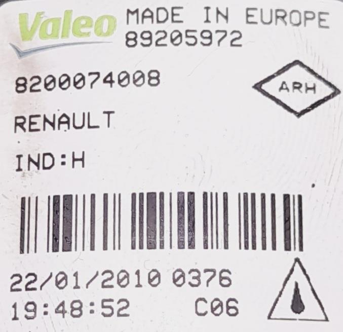 Fendinebbia sinistro (luce) RENAULT GRAND SCENIC 3 PHASE 1  - 1
