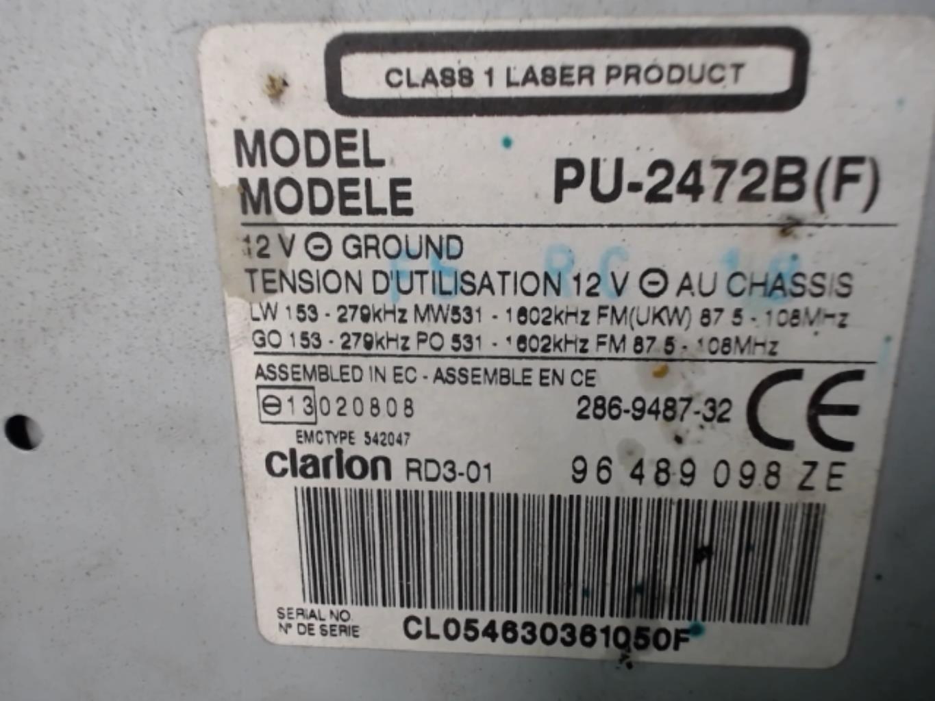 Autoradio d'origine CITROEN C5 1 PHASE 1 Diesel - 1