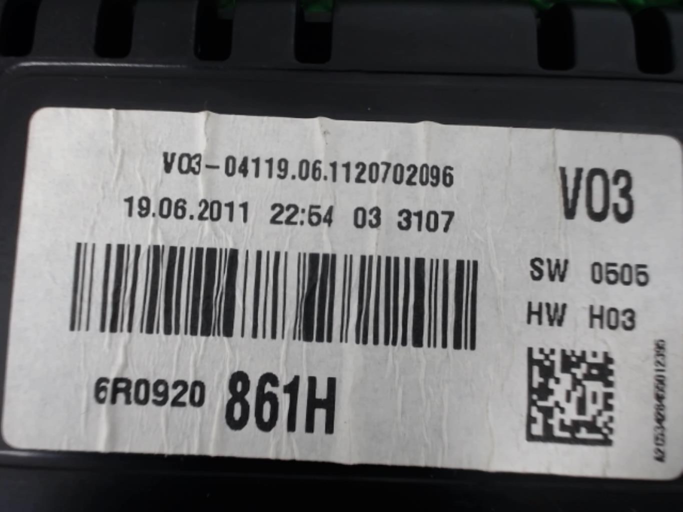 Compteur VOLKSWAGEN POLO 5 PHASE 1 Diesel - 1
