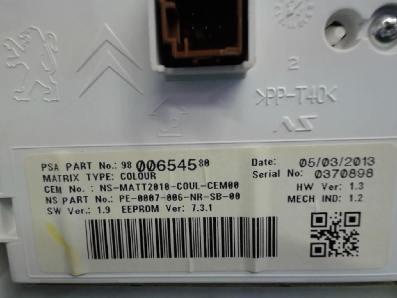 Compteur PEUGEOT 208 1 PHASE 1 Diesel - 1