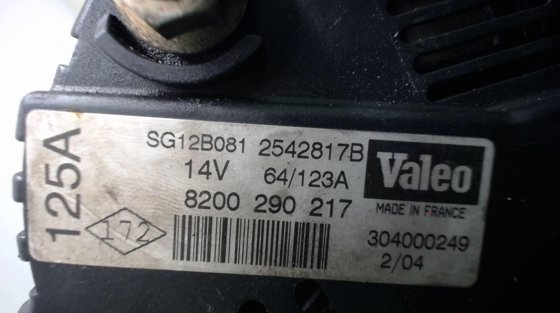 Alternateur RENAULT SCENIC 2 PHASE 1 Diesel - 1
