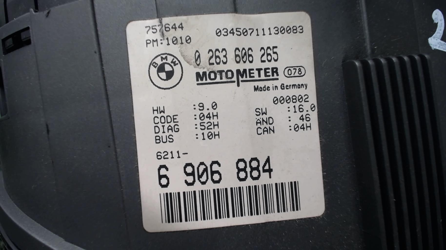 Compteur BMW SERIE 3 E46 PHASE 1 Diesel - 1