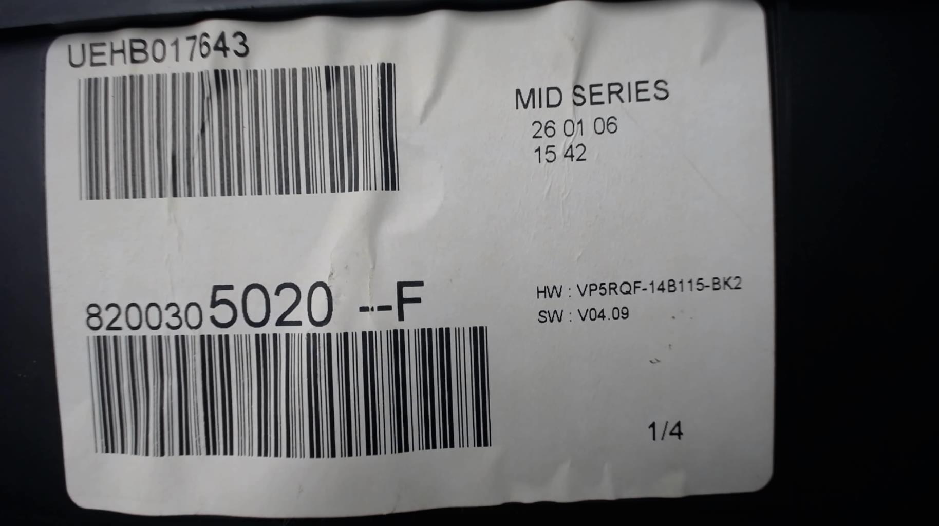 Compteur RENAULT CLIO 3 PHASE 1 Diesel - 1
