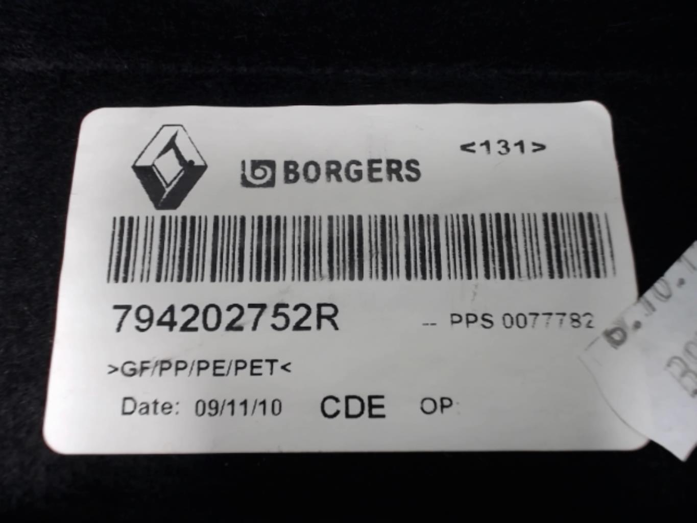 Plage arriere RENAULT SCENIC 3 PHASE 1 Diesel - 1