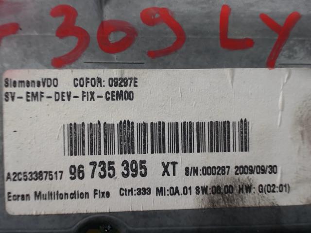 Ecran GPS PEUGEOT 207 PHASE 1 Diesel - 1