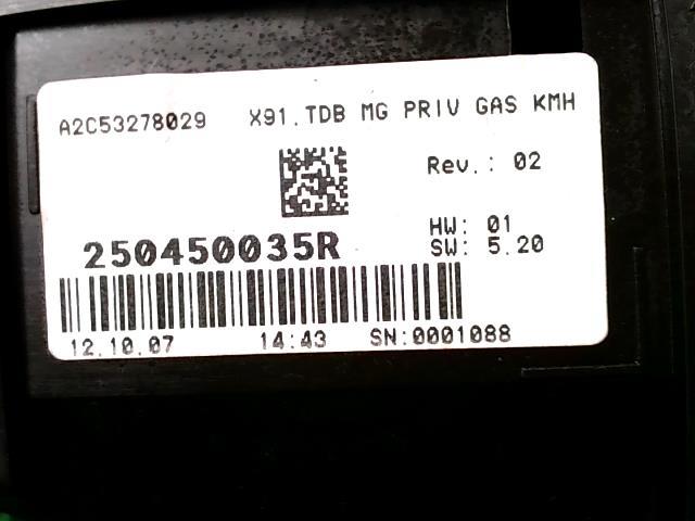 Compteur RENAULT LAGUNA 3 PHASE 1 Essence - 1