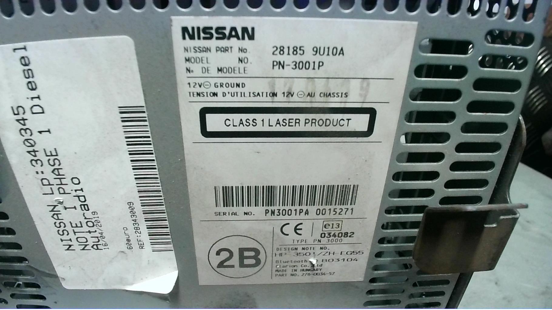 Autoradio NISSAN NOTE 1 PHASE 1 Diesel - 1