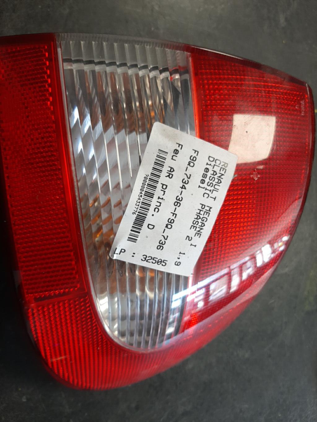 Fanale posteriore principale destro (luci) RENAULT MEGANE 1 PHASE 2 Diésel - 1