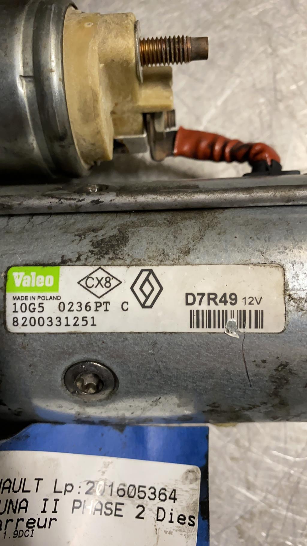 Motorino avviamento RENAULT LAGUNA 2 PHASE 2 Diésel - 1