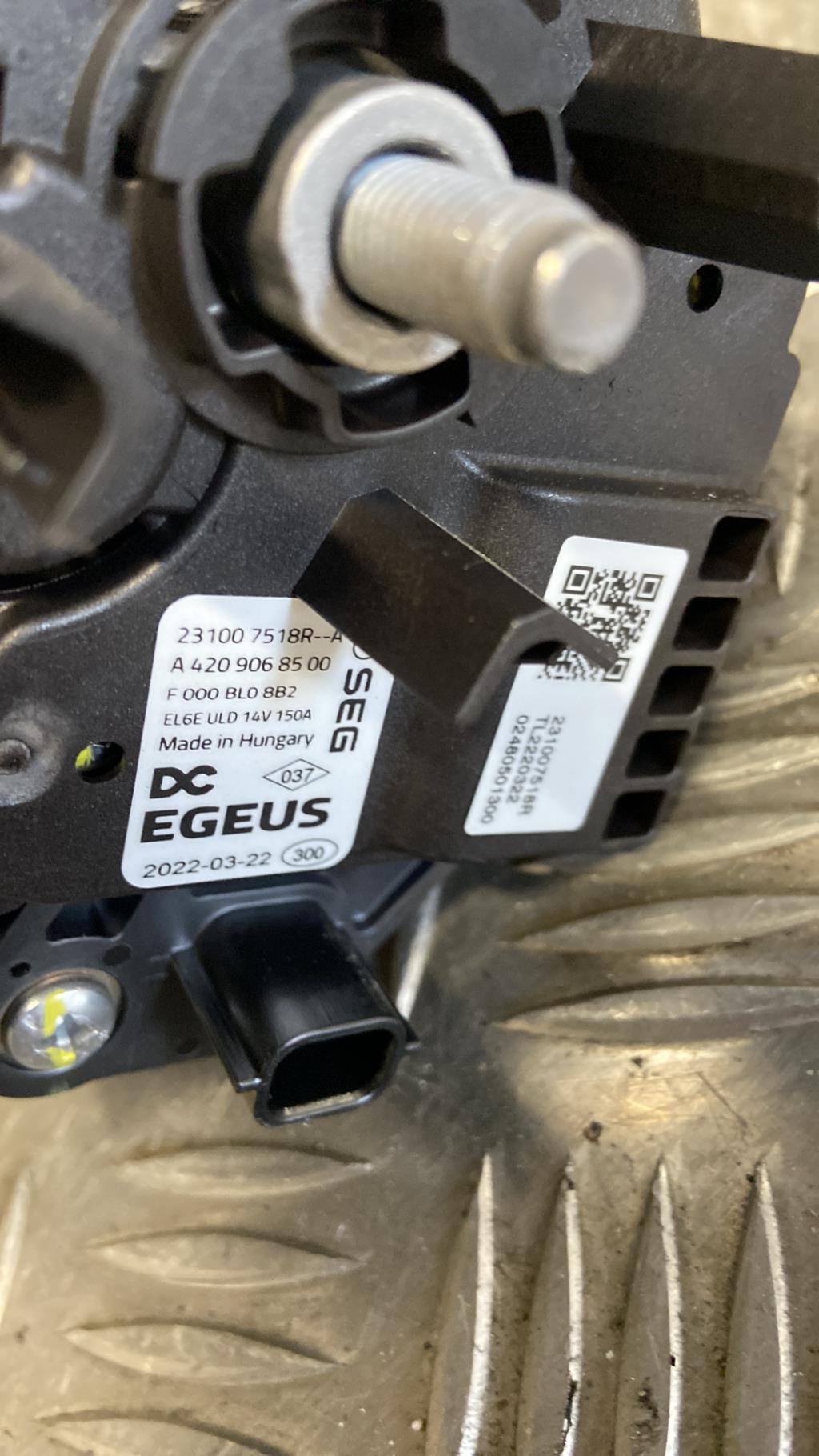 Alternatore RENAULT KADJAR PHASE 2 Gasolina/Híbrido - 1
