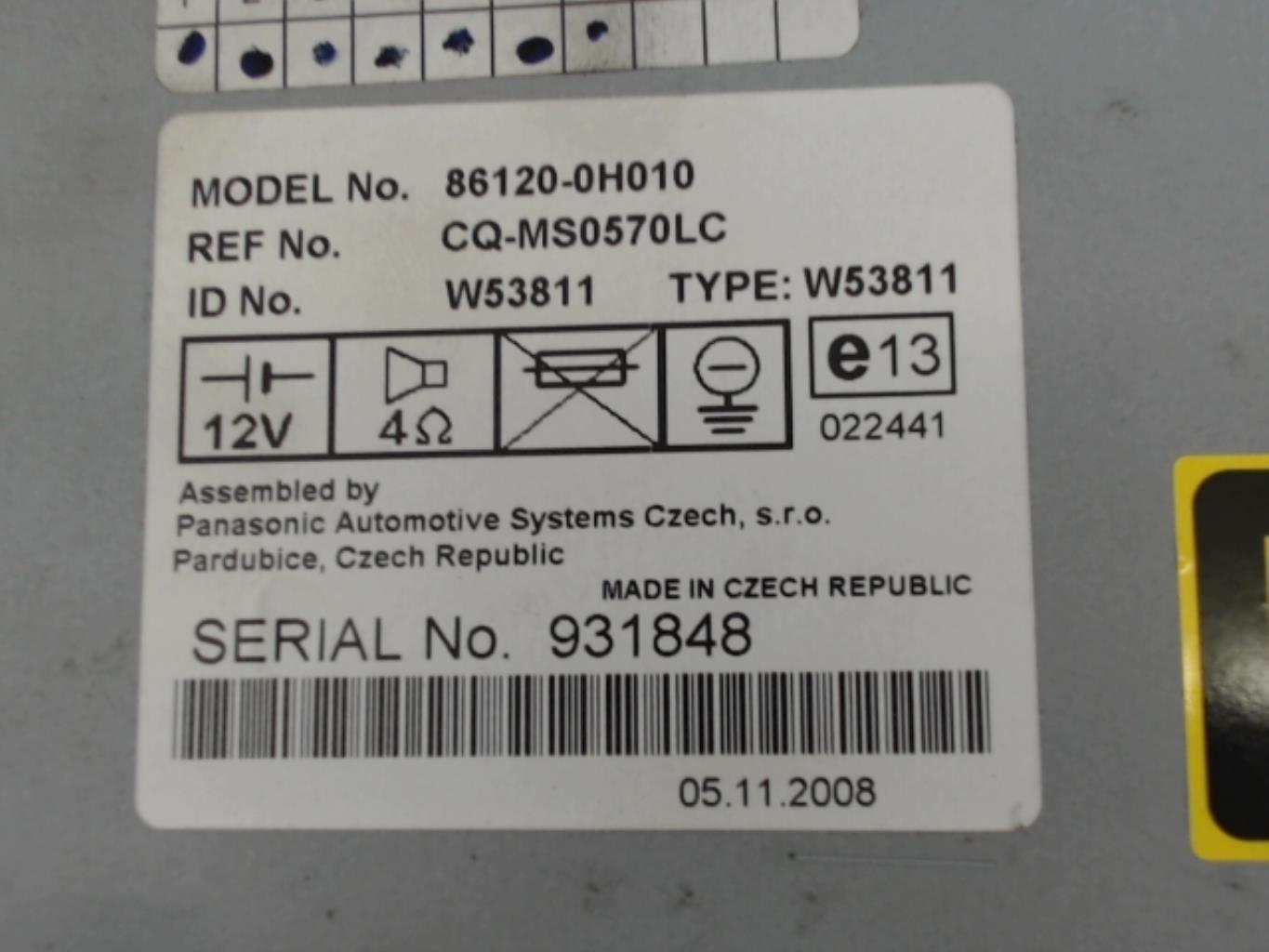 Autoradio originale CITROEN C1 1 PHASE 1 Gasolina - 1