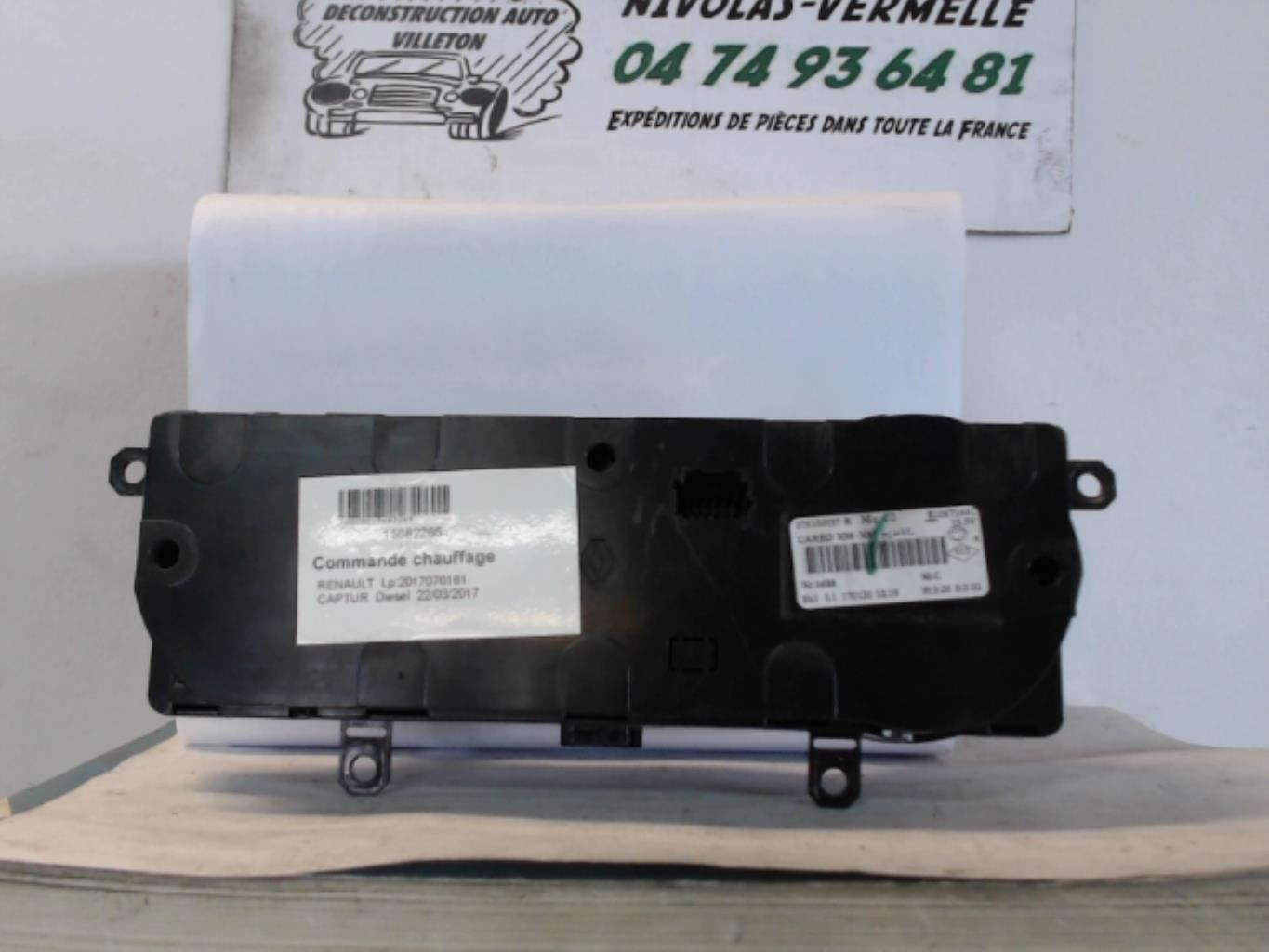 Commande chauffage RENAULT CAPTUR 1 PHASE 1 Diesel - 1