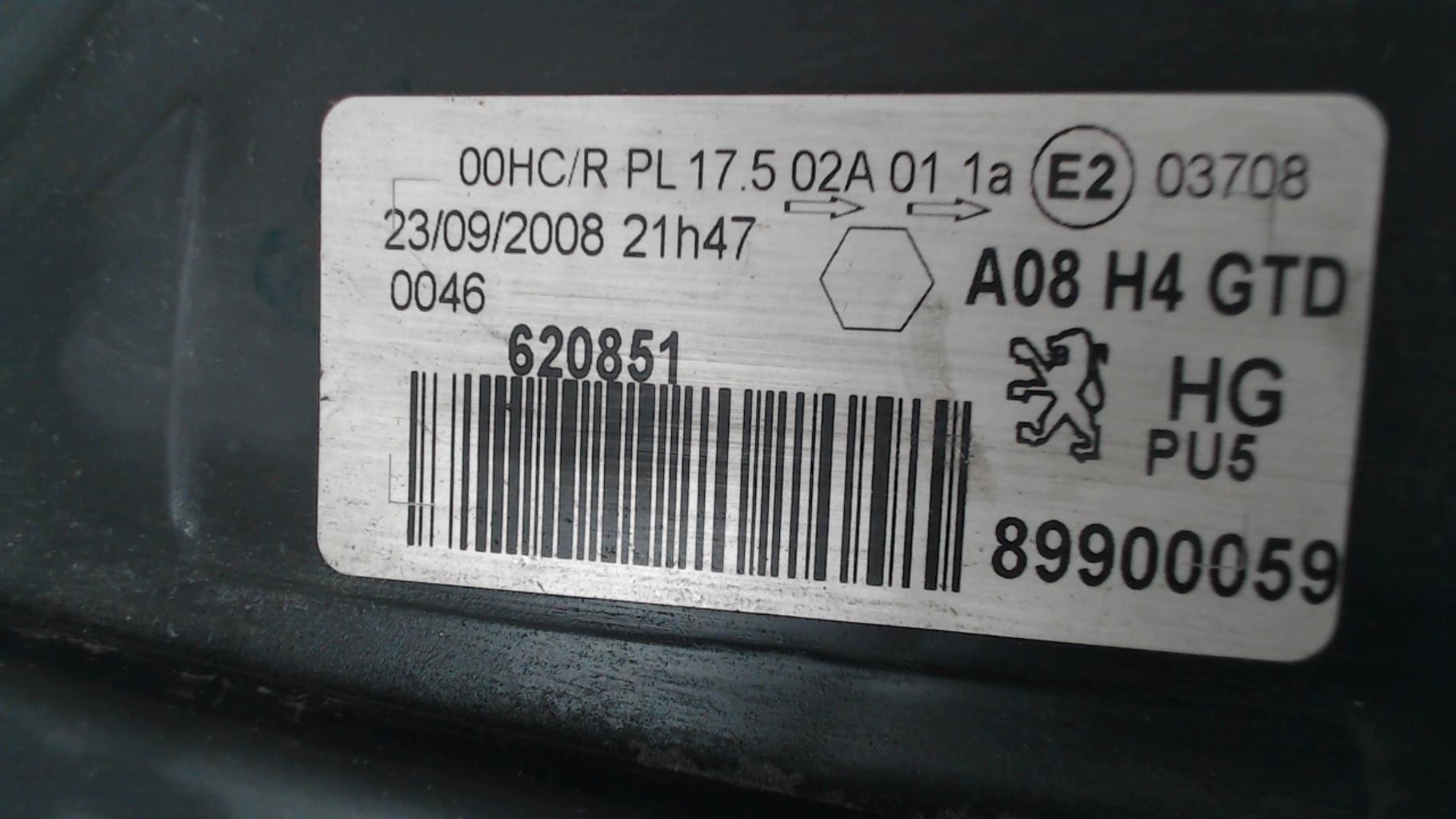 Gruppo ottico anteriore principale sinistro (luci)(faro) PEUGEOT 1007 Gasolina - 1