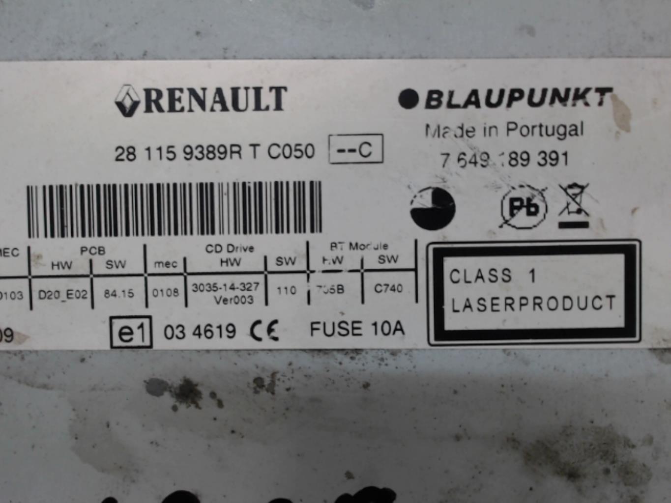 Autoradio originale RENAULT MEGANE 3 PHASE 1 BREAK Diésel - 1