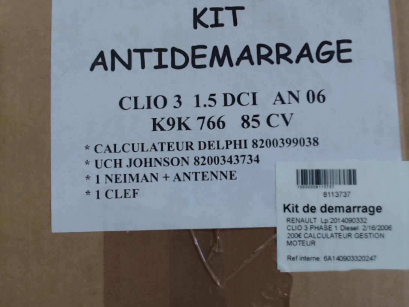 Kit de demarrage RENAULT CLIO 3 PHASE 1 Diesel - 1