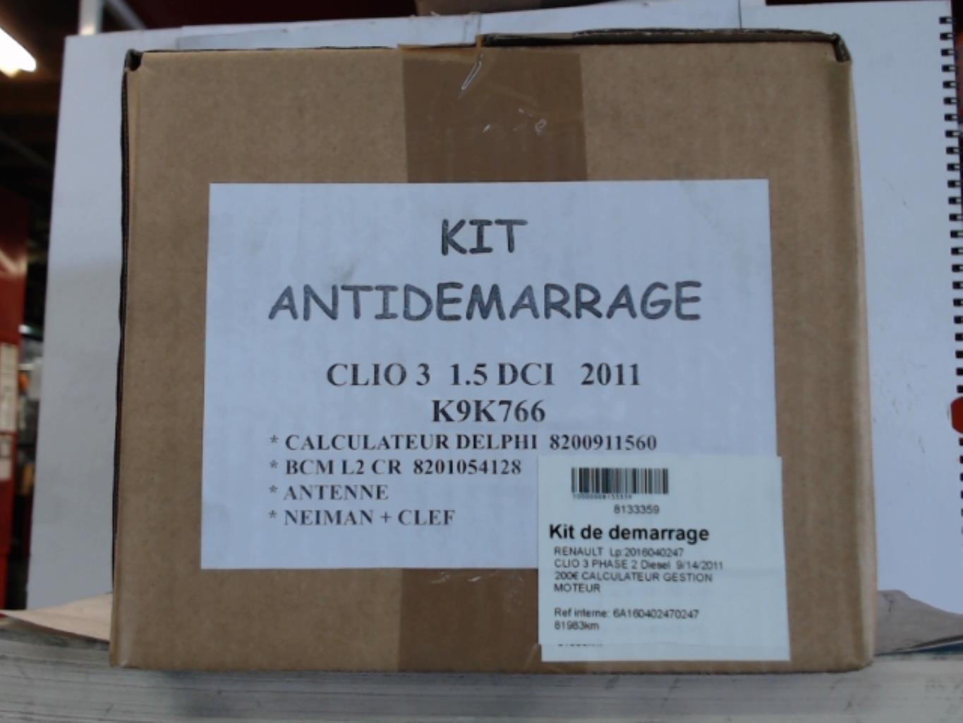 Kit de demarrage RENAULT CLIO 3 PHASE 2 Diesel - 1