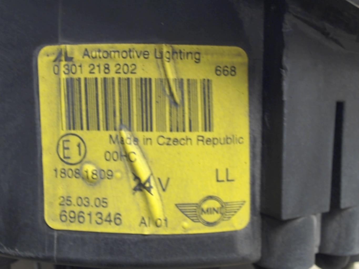 Gruppo ottico anteriore principale destro (luci)(faro) MINI MINI 1 R50/R53 PHASE 2 Gasolina - 1