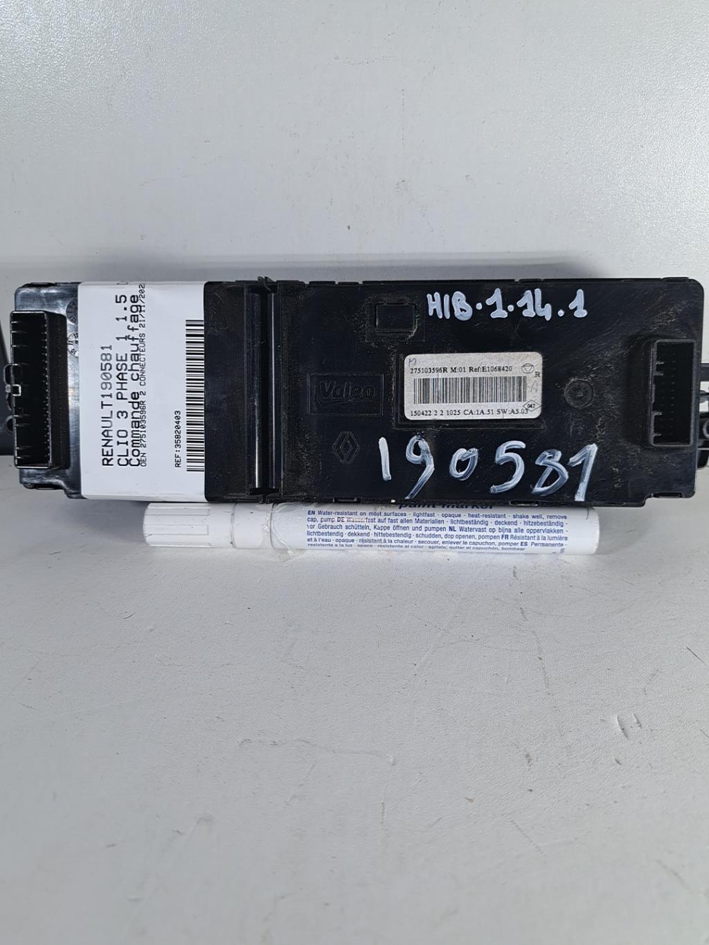 Commande chauffage RENAULT CLIO 3 PHASE 1 Diesel - 1