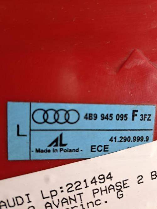 Image Feu arriere principal gauche (feux) - AUDI A6 2