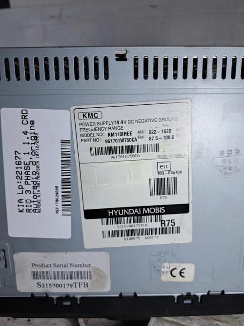 Image Autoradio d'origine - KIA RIO 3