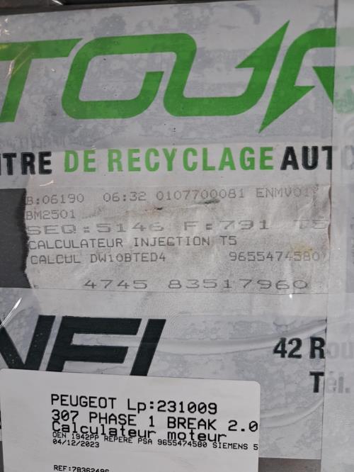 Image Calculateur moteur - PEUGEOT 307