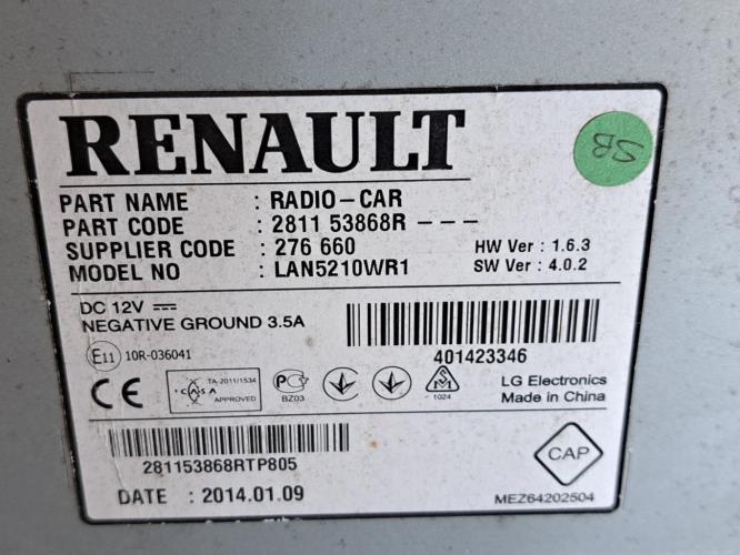 Image Autoradio d'origine - RENAULT CLIO 4