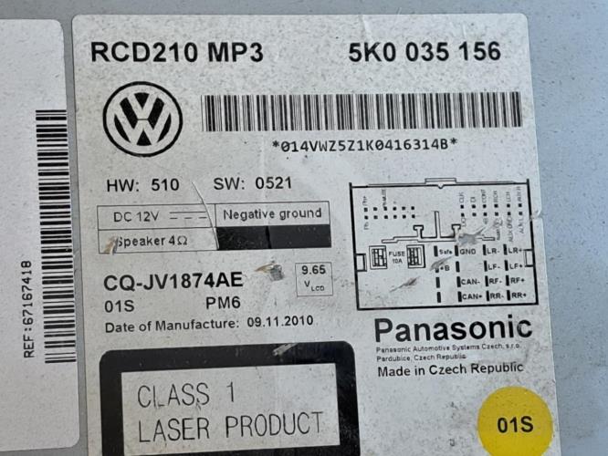 Image Autoradio d'origine - VOLKSWAGEN GOLF 6