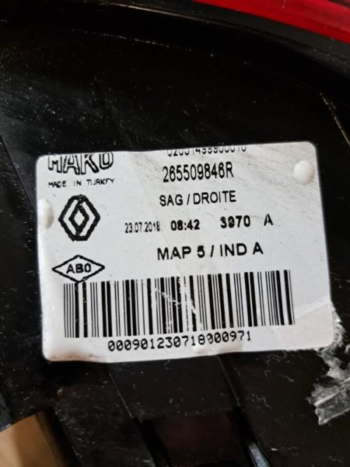 Image Feu arriere principal droit (feux) - RENAULT CLIO 4