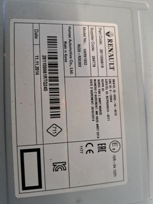 Image Autoradio d'origine - RENAULT CLIO 4