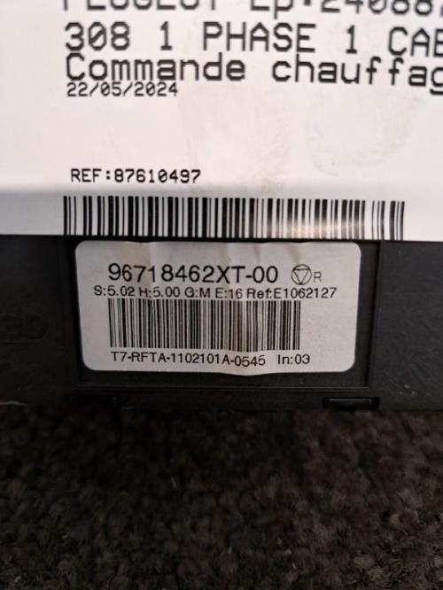 Image Commande chauffage - PEUGEOT 308 1