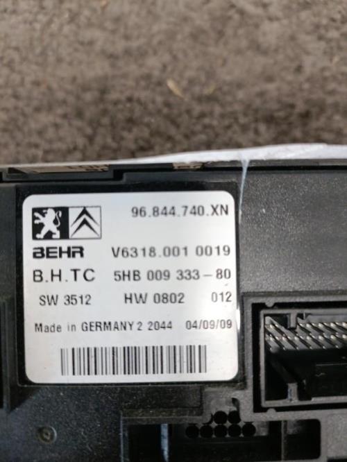Image Commande chauffage - PEUGEOT 407