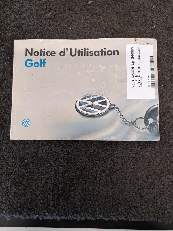 Notice d'utilisation VOLKSWAGEN GOLF 3  - 1