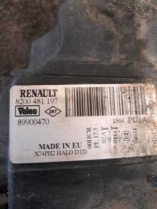 Image Optique avant principal droit (feux)(phare) - RENAULT LAGUNA 2