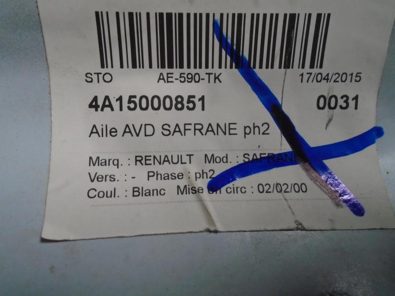 Aile avant droit RENAULT SAFRANE PHASE 2 Diesel - 1