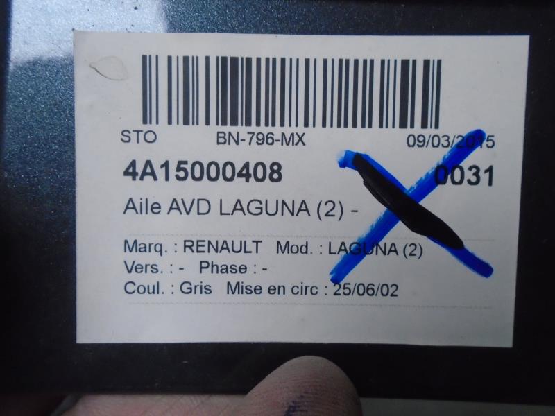 Aile avant droit RENAULT LAGUNA 2 PHASE 1 Diesel - 1