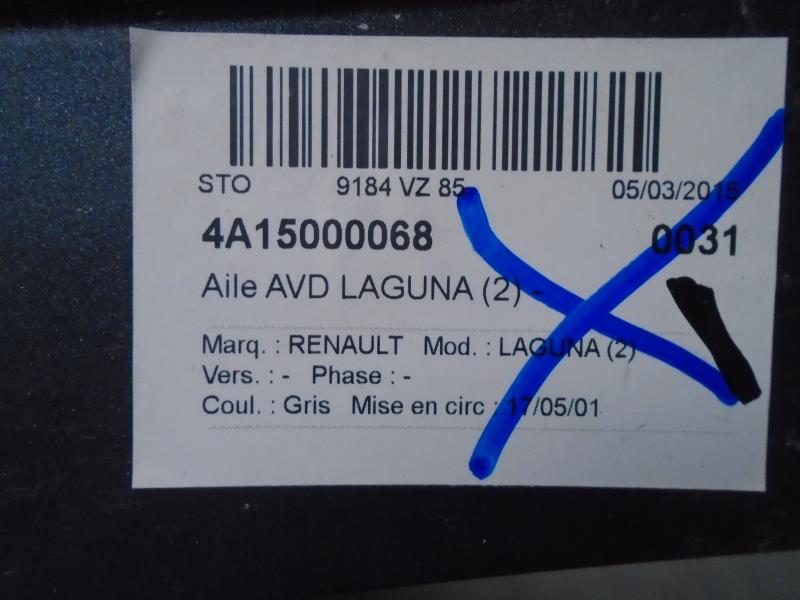 Aile avant droit RENAULT LAGUNA 2 PHASE 1 Diesel - 1
