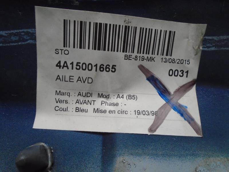 Aile avant droit AUDI A4 1 AVANT PHASE 1 BREAK Diesel - 1