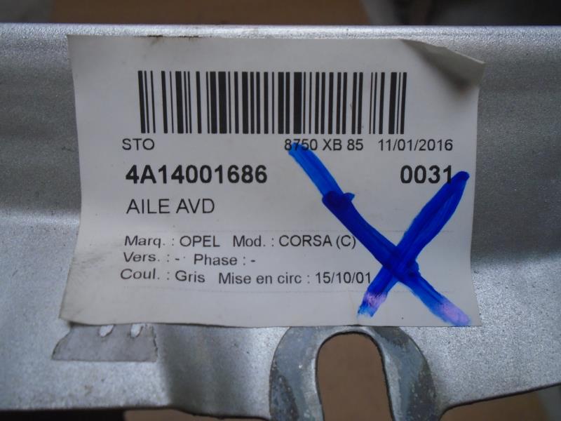 Aile avant droit OPEL CORSA C PHASE 1 Diesel - 1