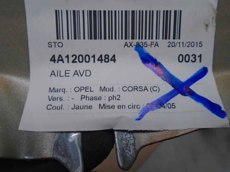 Aile avant droit OPEL CORSA C PHASE 2 Essence - 1