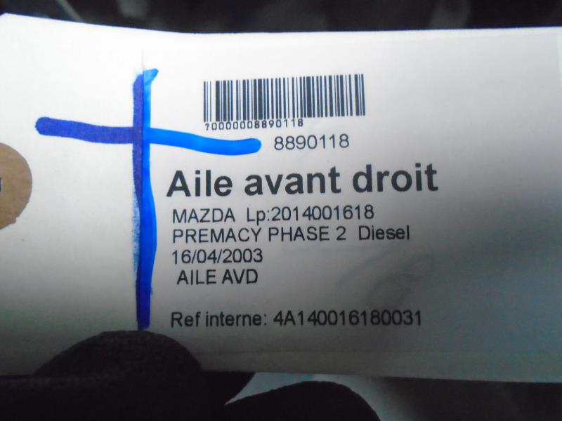Aile avant droit MAZDA PREMACY Diesel - 1