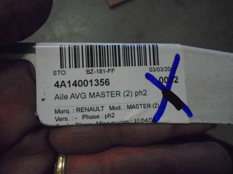 Aile avant gauche RENAULT MASTER 2 PHASE 2 Diesel - 1