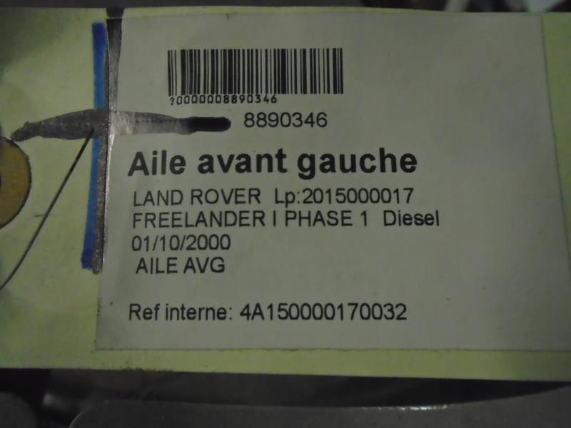 Aile avant gauche LAND ROVER FREELANDER 1 PHASE 1 Diesel - 1