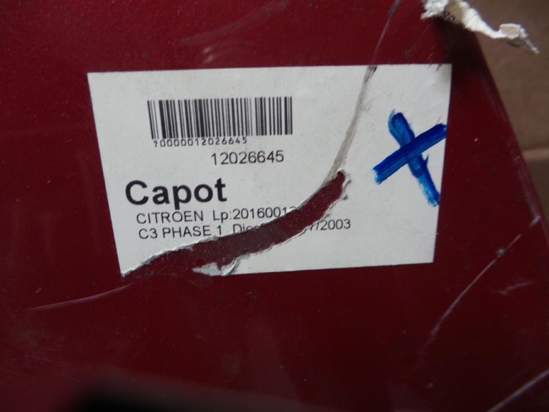 Capot CITROEN C3 1 PHASE 1 Diesel - 1