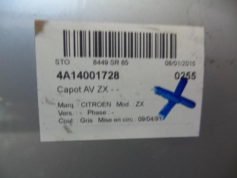 Capot CITROEN ZX PHASE 1 Essence - 1