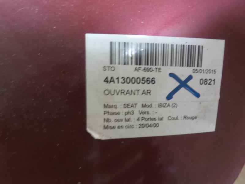 Malle/Hayon arriere SEAT IBIZA 2 PHASE 3 Diesel - 1