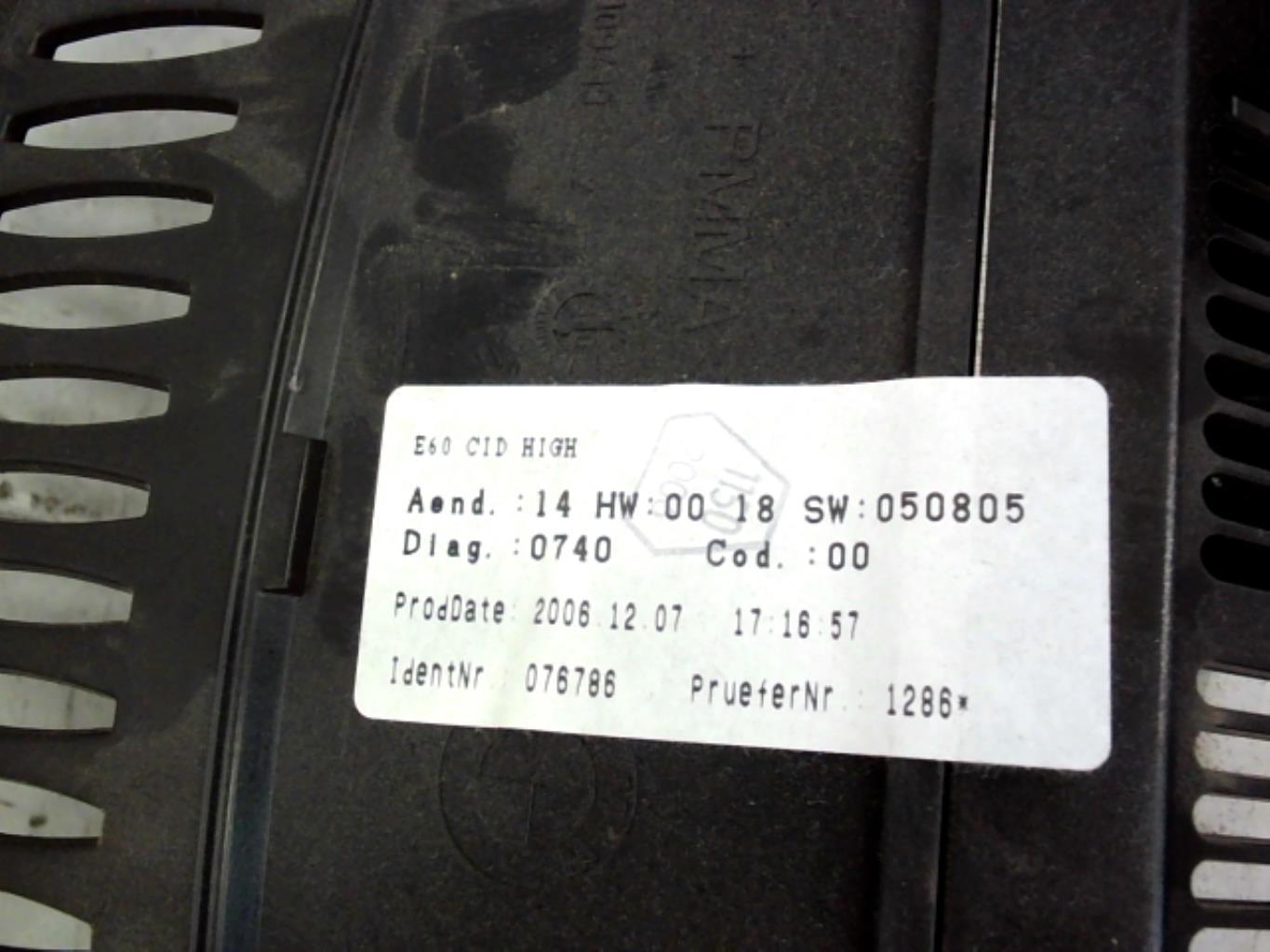 Ecran GPS BMW SERIE 5 E60 PHASE 1 Diesel - 1
