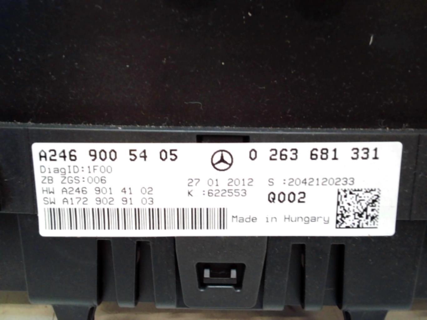Compteur MERCEDES CLASSE B 246 PHASE 1 Diesel - 1